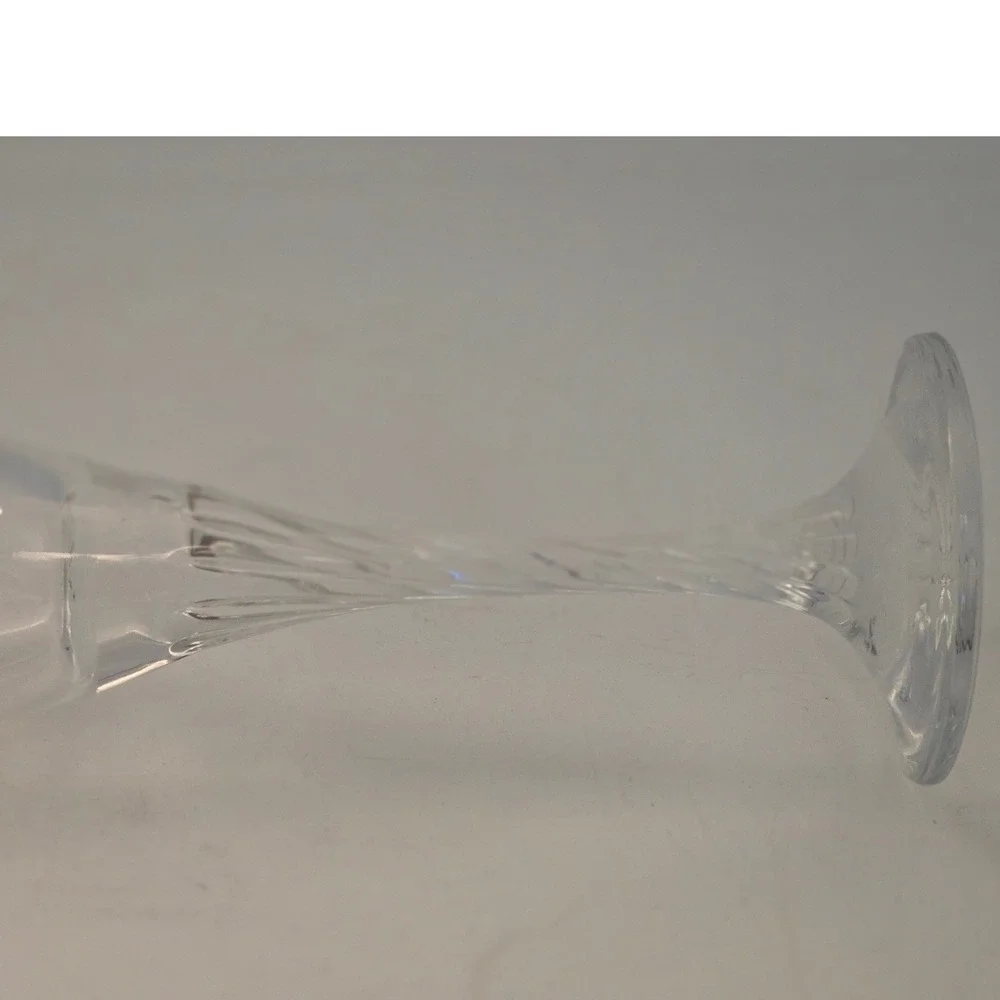 Vintage Greek Key Gold Rim Champagne Flutes Swirl‎ Stem Set of 6 8.75 Inch